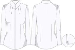 blusa casuales y ejecutivos casuales BU550D00T079 vector