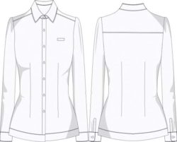 blusa hoteleria recepcion y concierge BU536D00P039 vector