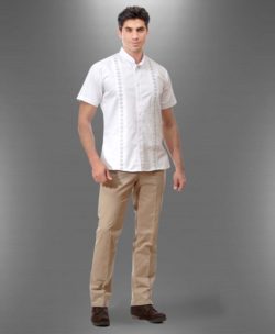 camisa tipo guayabera hoteleria restaurantes CA465C02P043