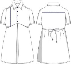 bata de maternidad BM502D00 vector