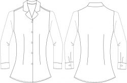 blusa casual BU448D02 vector