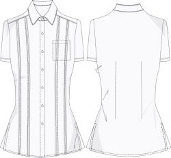 blusa tipo guayabera BU568D01 vector