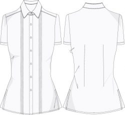 blusa tipo guayabera BU578D00 vector