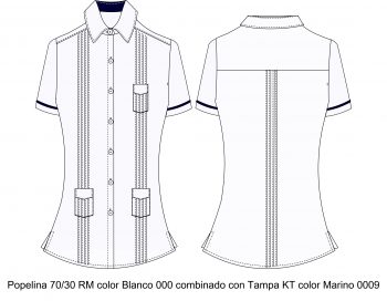 blusa tipo guayabera GU100D00C1 vector