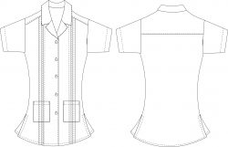 blusa tipo guayabera GU401D00 vector