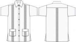 camisa tipo guayabera CA466C00 vector