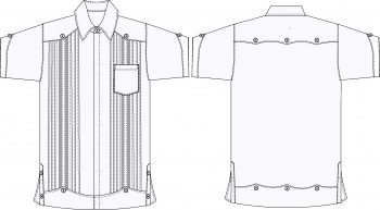 camisa tipo guayabera CA542C02 vector