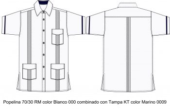 camisa tipo guayabera GU100C00C1 vector