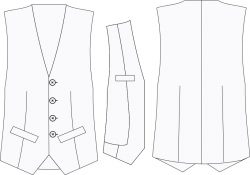 chaleco de vestir CH801C00 vector
