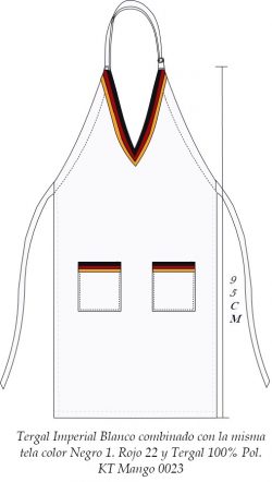 mandil con peto MA980V04C1 vector