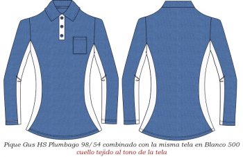 playera tipo polo PL413D00C1 vector