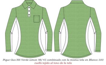 playera tipo polo PL413D00C2 vector