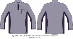 playera tipo polo PL415C02C3 vector