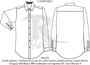 camisa casual CA103C02C1 vector