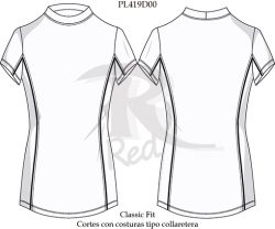playera cuello redondo PL419D00 vector